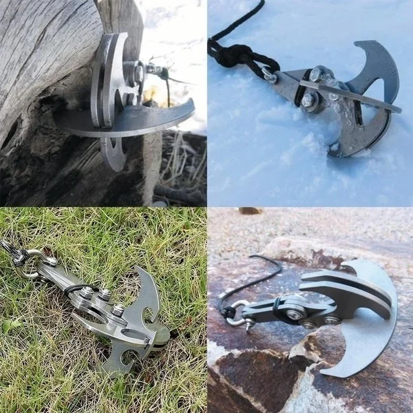 Gravity Grappling Hook Stainless Steel Survival Folding Rock Climbing Claw  Multifunctional Tool Outdoor Tactical Emergency Tool - AliExpress