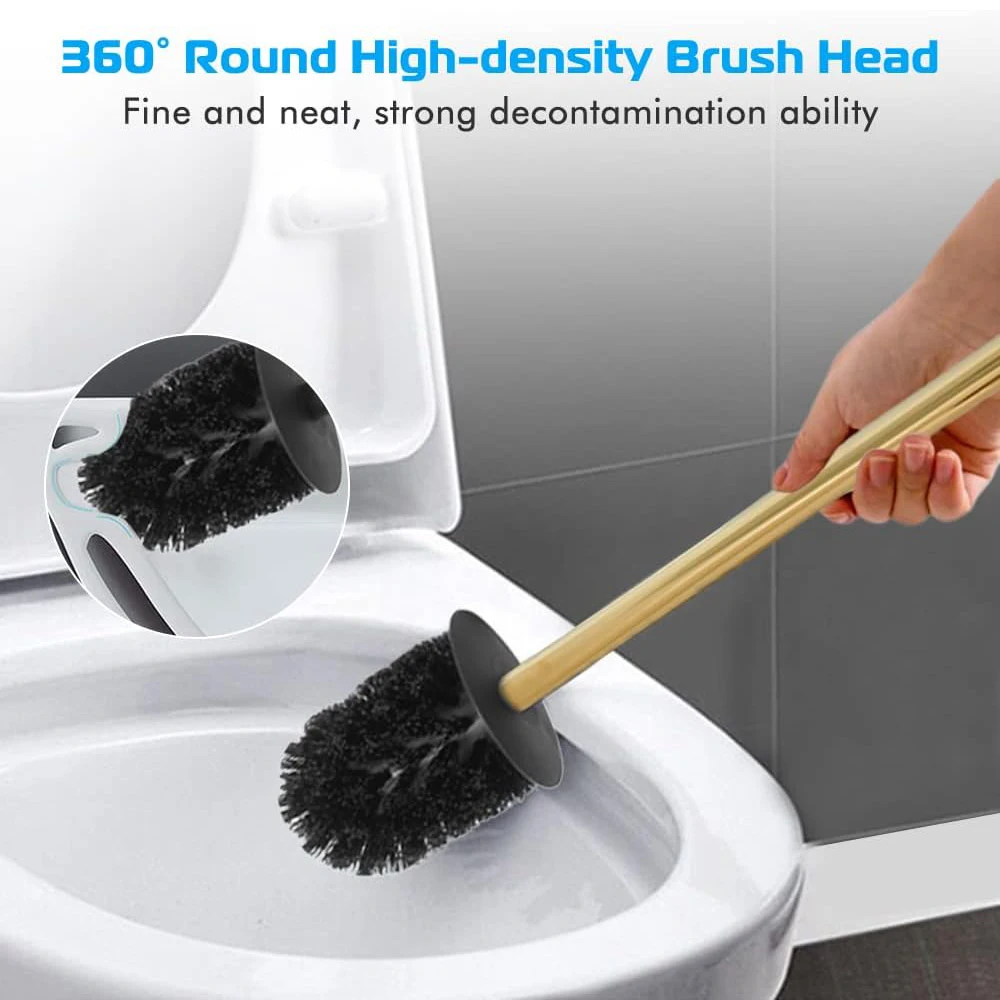 Toilet Brush Holder Floor-standing Bathroom Cleaning Brush Toilet For Cleaning Storage Space Stainless Steel Clean Tools