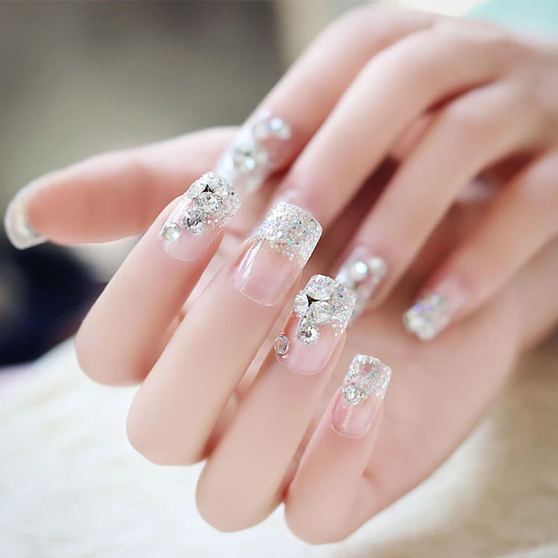 10Pcs Luxury Transparent Pile Diamond Rhinestone Nail Art Decoration 3D  Flash Crystal Glass Gems Stone Charms Nail Parts Suplies - AliExpress