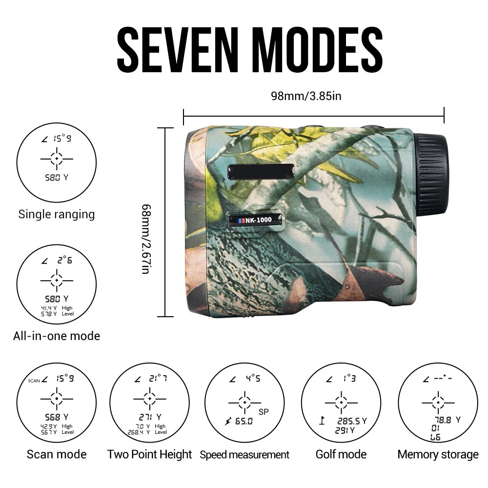 Laser Rangefinder Laser Distance Meter Hunting Rangefinder 6.5X Magnification