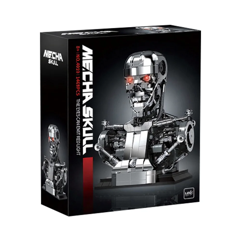 AUF LAGER DK4010 MOC Technischer Mechanischer Terminator Halbkörper-Kopf Bausteine Modell Bausteine Spielzeug für Jungen Weihnachtsgeschenk-Set