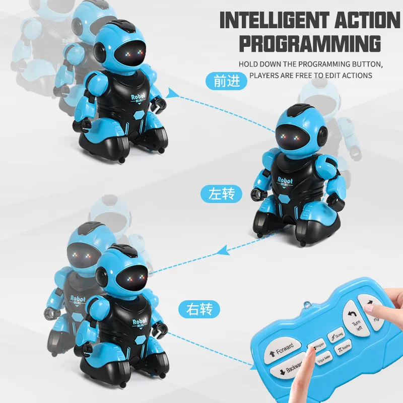 Intelligent RC Robot Kids Toy Programming Infrared Remote Control Robots with LED Light Toys for Boys Children Christmas Gifts 3