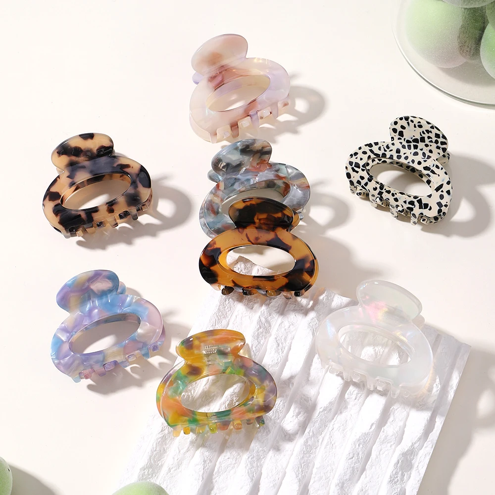 Sweet Mini Acetate Hair Clip For Women Girls Hair Claw Chic Barrettes Crab Hairpins Styling Claw Clips Fashion Hair Accessories