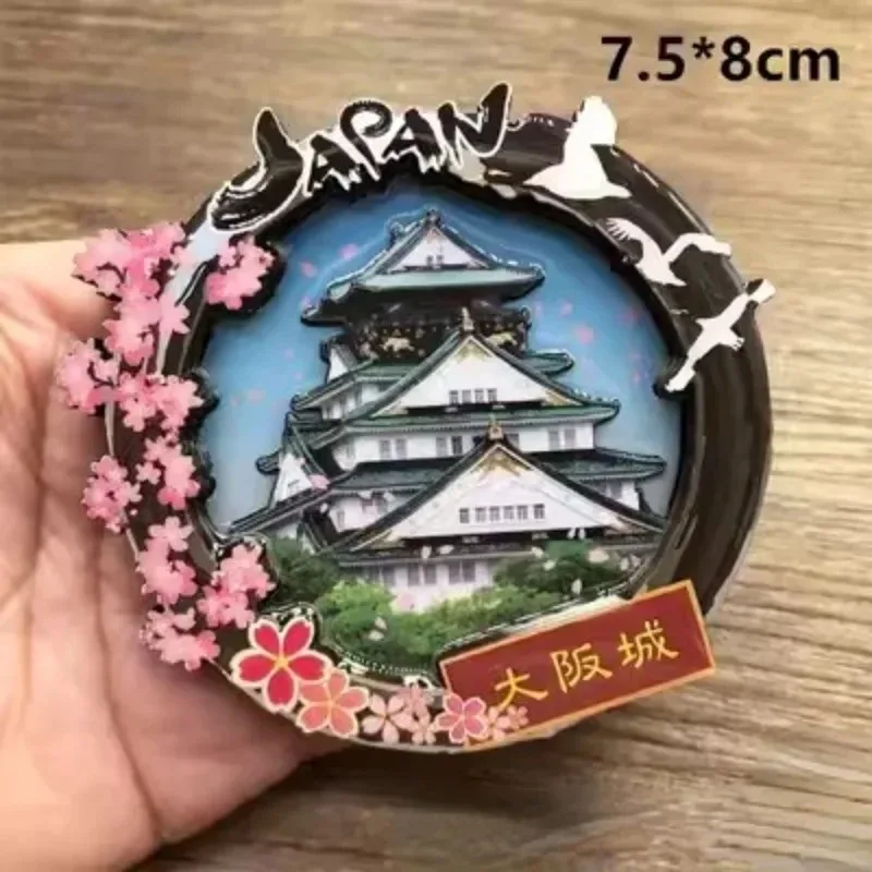 Aimants De Réigérateur 3D En Bois, Souvenirs De Tourisme, Autocollants Magnétiques Pour Réigérateur, Dotonbori, Osaka, Japon