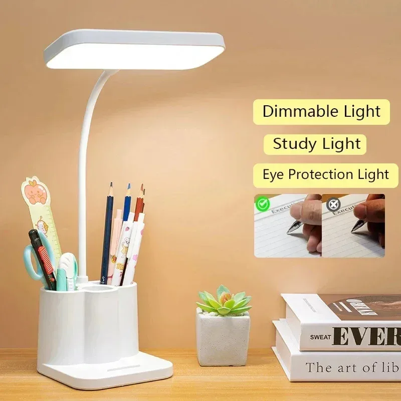 USB plug-in power Learning Dormitory Bedroom Bedside Reading Night Light LED Desk Lamp Eye Protection College Student Nightlight 4