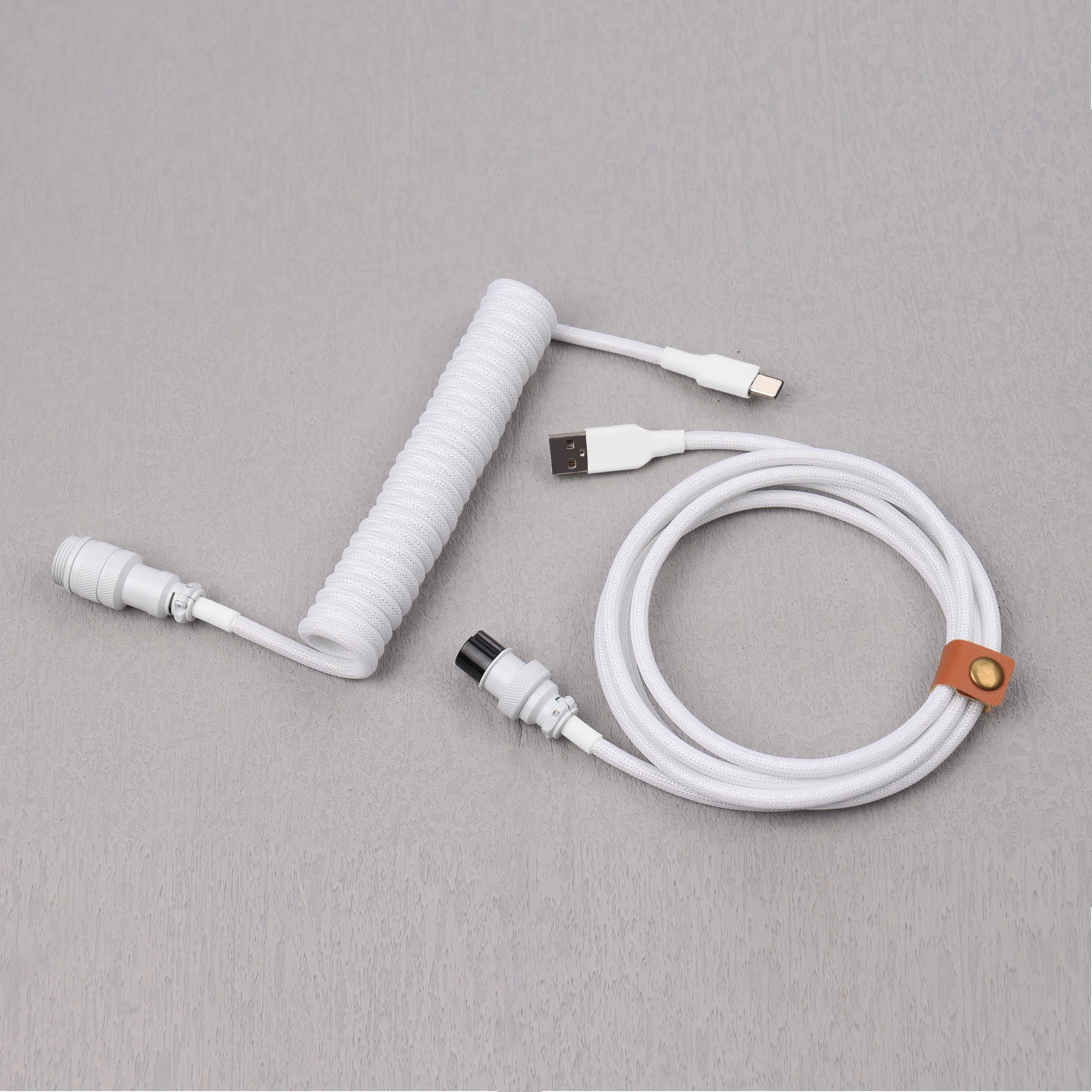 Enrolado Aviador Cabo Gx16 Usb c Teclado Cabo Espiral pc Desk Acessórios Conector para pc - Imagem 5