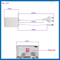 Водонепроницаемый адаптер питания постоянного тока 12 В 2 А ЕС для камер видеонаблюдения AHD камера DVR NVR вход AC100V-240V 5,5 мм * 2,1 мм — изображение 5