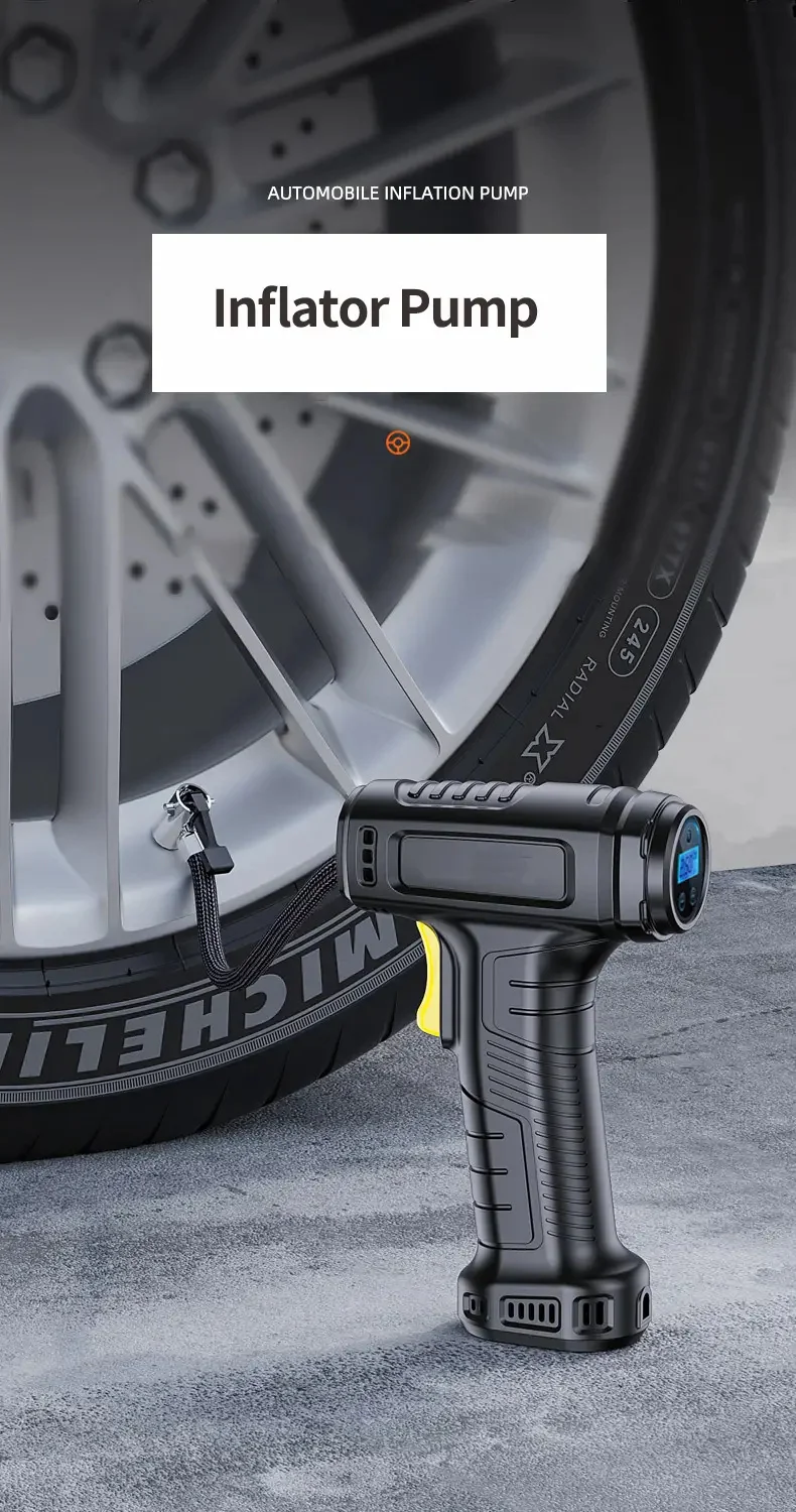 Eafc-ポータブルエアコンプレッサー,ワイヤレスケーブル付き,車 Eafc-ポータブルエアコンプレッサー,ワイヤレスケーブル付き,車