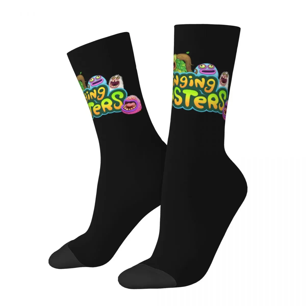 Colorato My Singing Monsters Game Cartoon Football Socks Calzini In Poliestere Per Unisex Antiscivolo