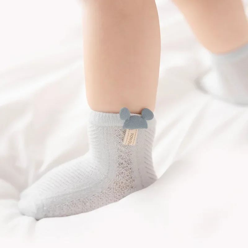 Baby Socks Thin Baby Socks Summer Breathable Mesh Socks Newborn Toddler Cartoon Boys Princess Girls Clothing Accessories