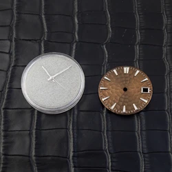 Enhanced Luminous Green Watch Dial, 28.5mm - 28.5mm (Silver hands - dial - 05)