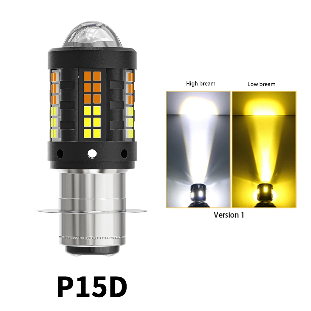 2 Phares LED Pour Moto H6M - Blanc 6000K - 600LM - Tension 5-24V - Lot De 2