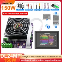 2-200V 150W 23A Intelligent Temperature Control DC Power USB Tester Electronic Load Lithium Battery Capacity Discharge Meter 1