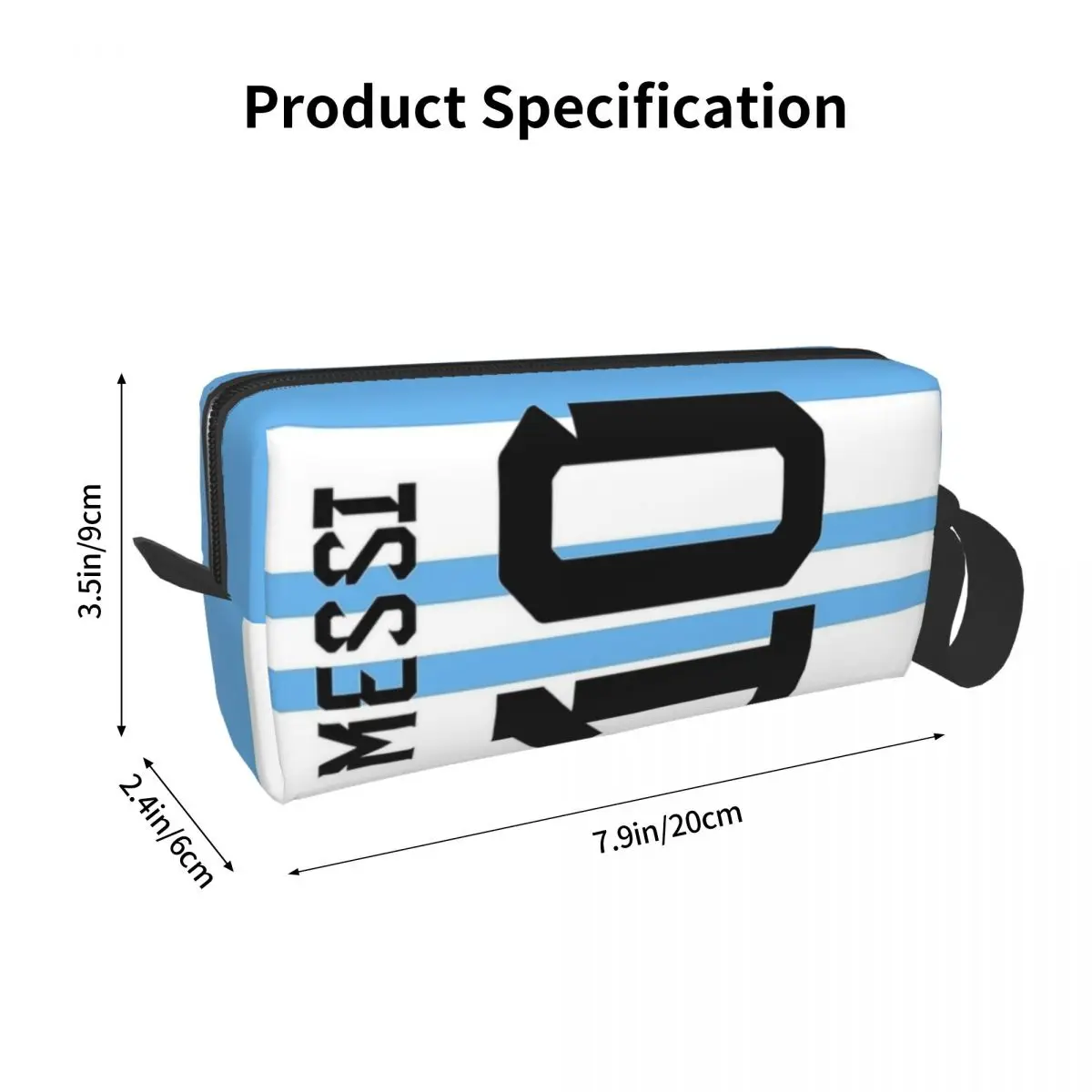 Messi 10 Soccer Football Makeup Bag Pouch Lionel Football Argentina Cosmetic Bag Toiletry Bag Organizer Storage Bag for Women 6