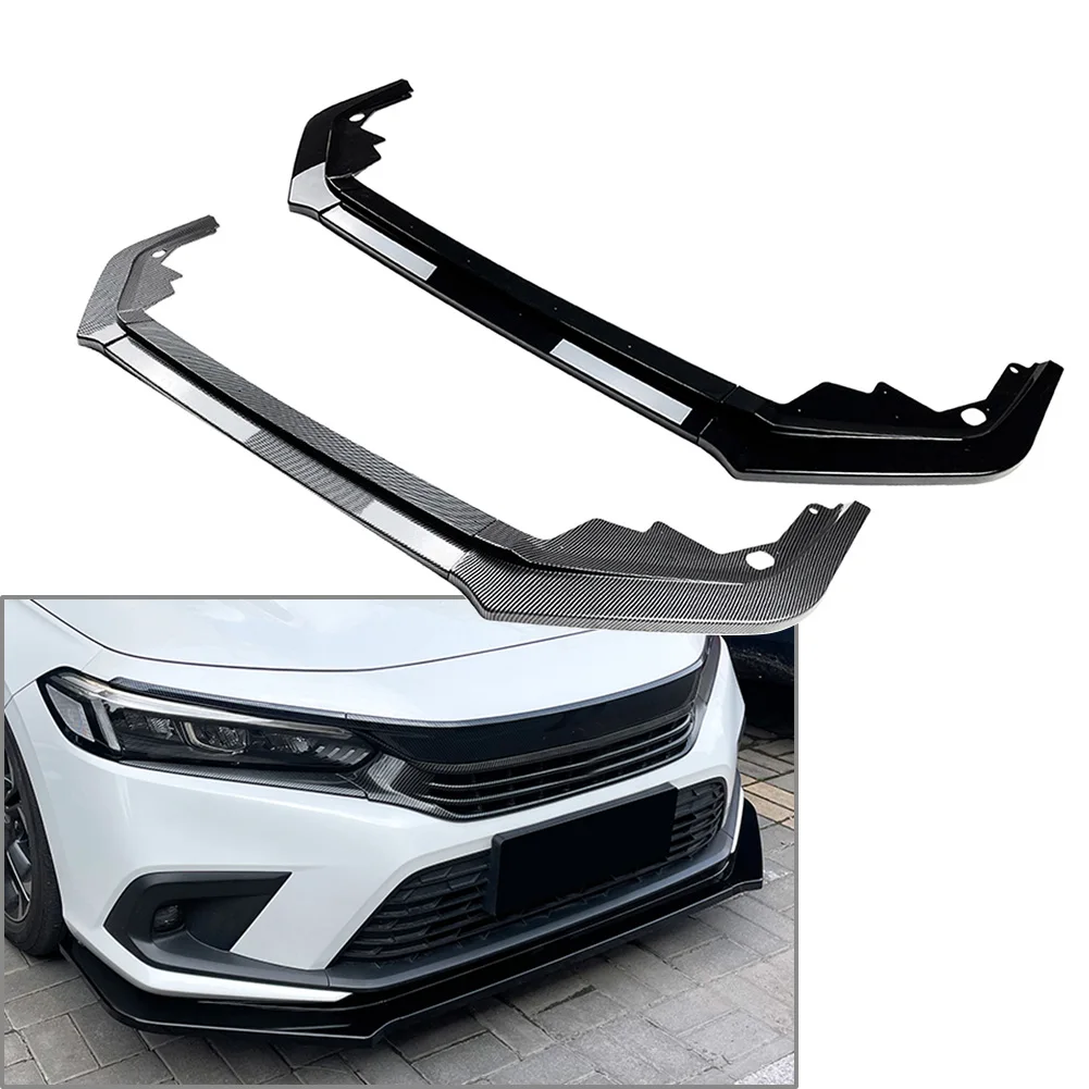 

Auto Front Bumper Lip Splitter Spoiler Body Kit For Honda Civic 11th Generation 2021 2022 2023 Car Accessories