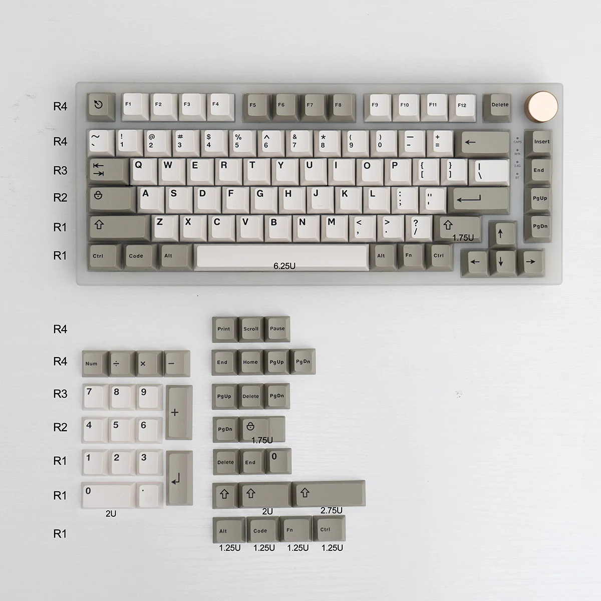 wob arco keycaps duplo tiro cherry perfil