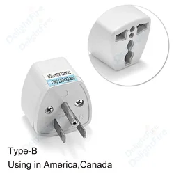 Universal Travel Power Adapter with EU Plug Conversion - USA Plug - 3Pin (3pcs)