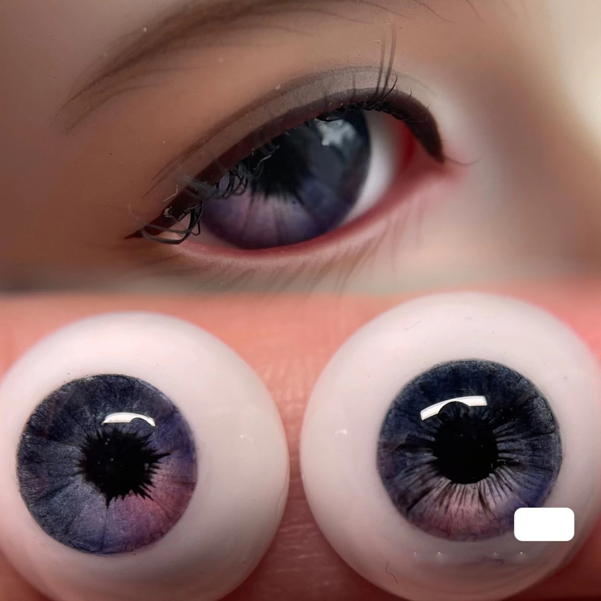 Neue BJD Harz Augen Lila Augen Puppe Zubehör Für 1/6 1/8 1/3 BJD Puppe DIY Handgemachte Augapfel 12mm/14mm/16mm/18mm – Detail 3