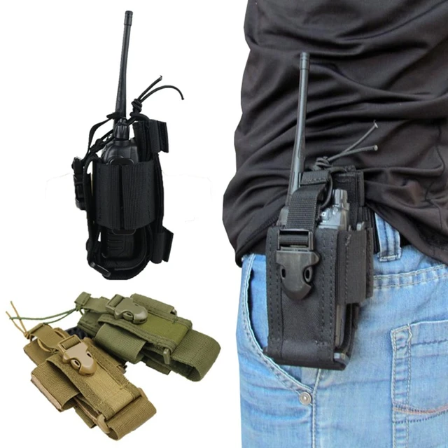 Tactical Molle Radio Walkie Talkie Pouch Waist Bag Holder Pocket Holster  Outdoor