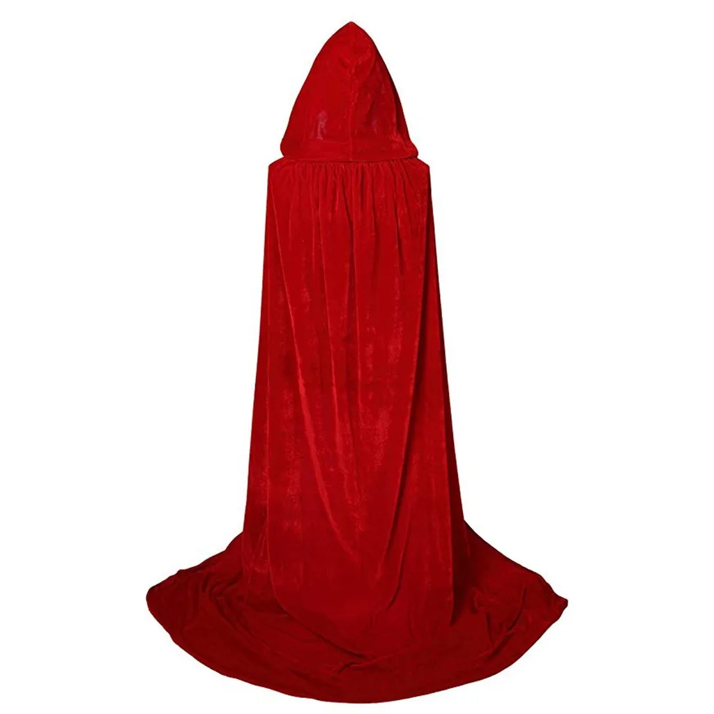 Halloween Cloaks Gothic Hooded Cloak Adult Elf Witch Long Purim Carnival Capes Robe Larp Women Men Vampires Grim Reaper Party — detail image 15