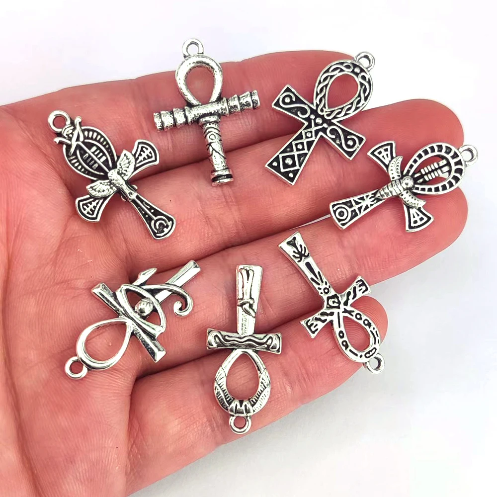

5 шт. старинный Египетский Анкх крест. Power of Faith кулон с ироглифом charm Power of Faith Hieroglyph