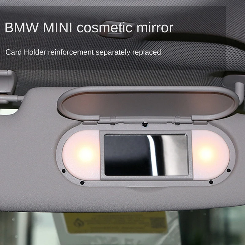 Car Roof Sunvisor Sun Visor Makeup Mirror Glass Cover Light Lamp Cap Lid For-BMW Mini F54 F55 F56 F60 2015-