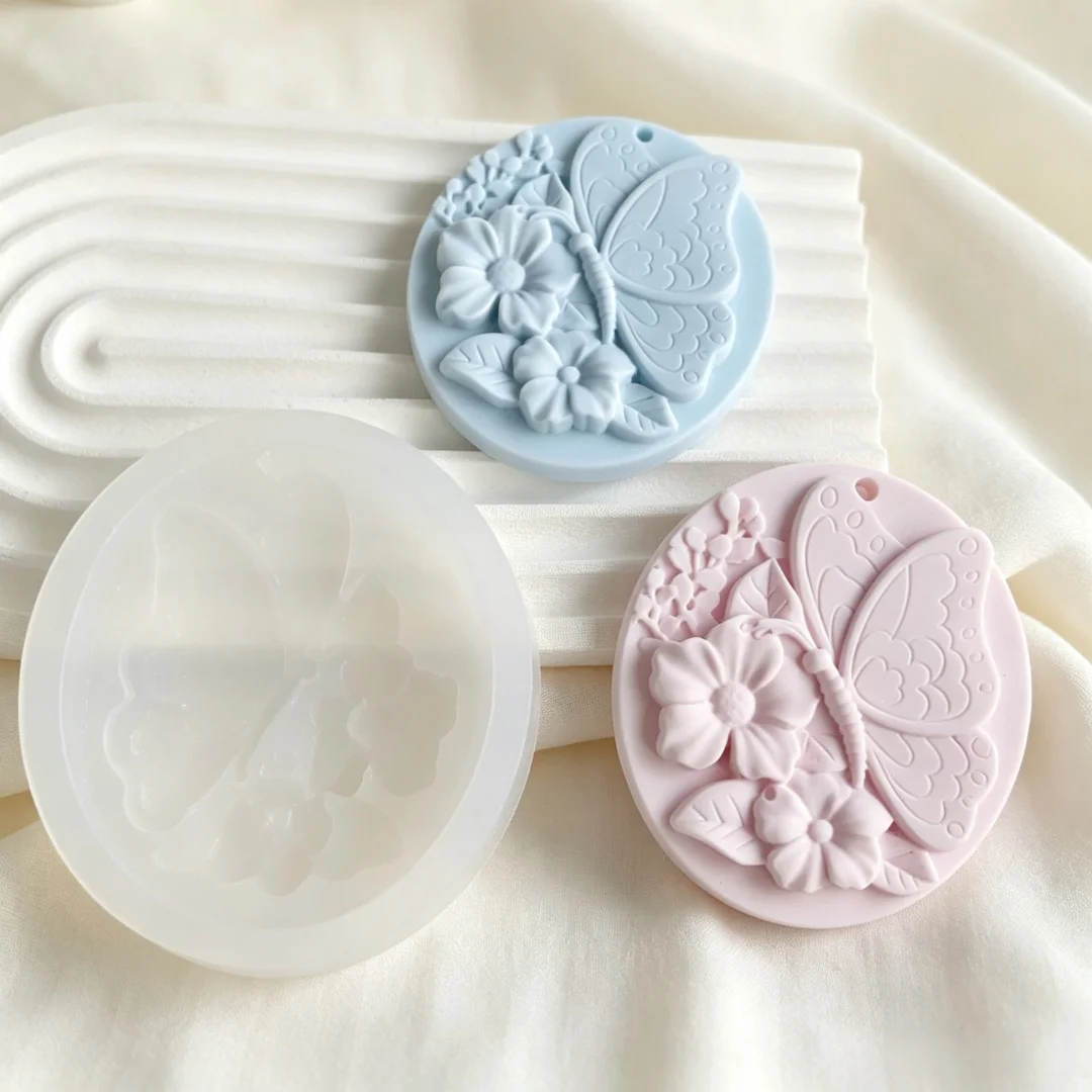 다양한 스타일의 3D 릴리프 꽃무늬 동물 나비 모양 아로마 스톤 석고 실리콘 몰드 DIY 캔들 레진 시멘트 홈데코