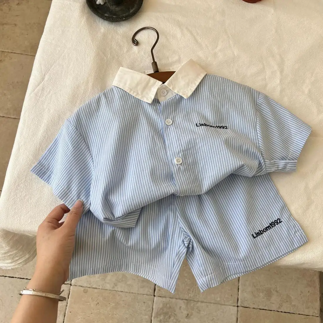 Kids Clothing Set Summer Boys and Girls' Clothing Set Children's Casual Short Sleeve Top Shorts Casual Two Kids Baby Outfits girls clothing set boys clothing set