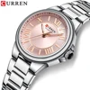 CURREN Romantic Charm Women's Wristwatches Fashion Design Thin Quartz Watch with Luminous Hands Stainless Steel Bracelet 1