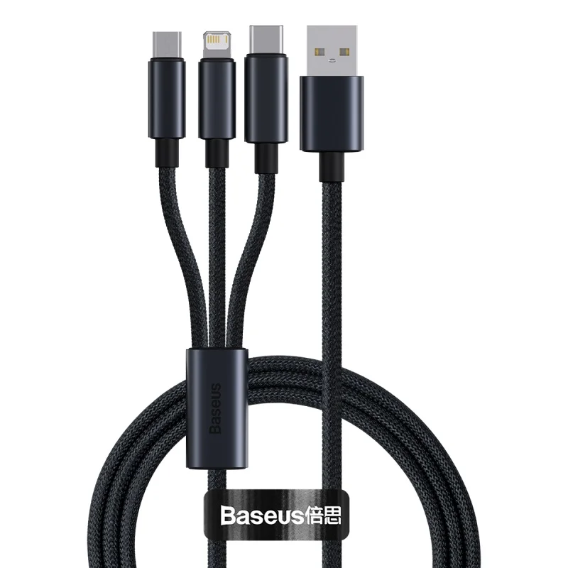 Câble USB 3 En 1 Type C Pour Samsung, Xiaomi Mi 9, Huawei, IPhone