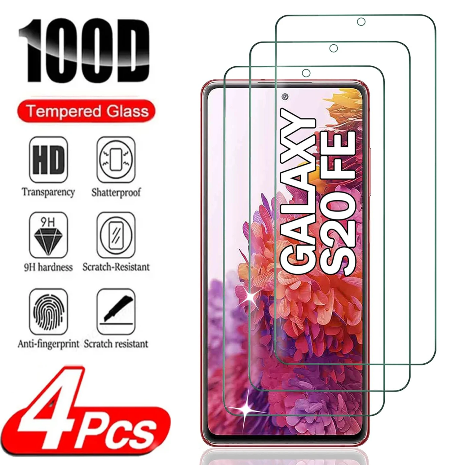 Premium 9H Tempered Glass Screen Protector – HD Clarity, 2/4 Pack