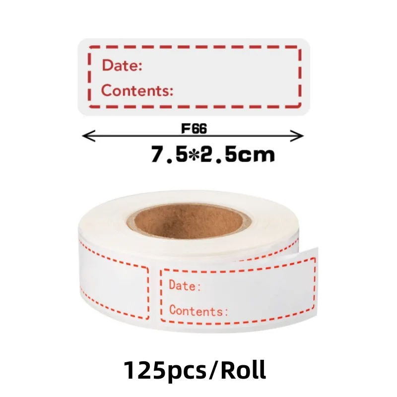 Label Stickers Kitchen Date Roll Paper Label Waterproof Food Storage Stickers Removable Storage Sticker Freezer Labels