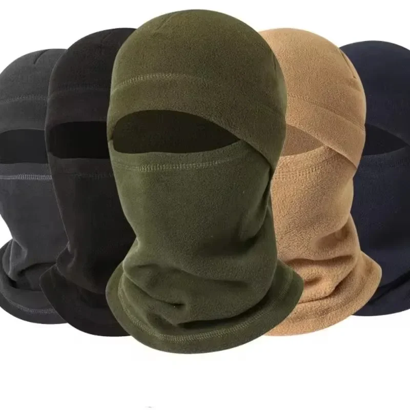 Winter Polar Coral Fleece Balaclava Men Face Mask Neck Warmer Beanies Thermal Head Cover Tactical Military Sports Scarf Ski Caps 3