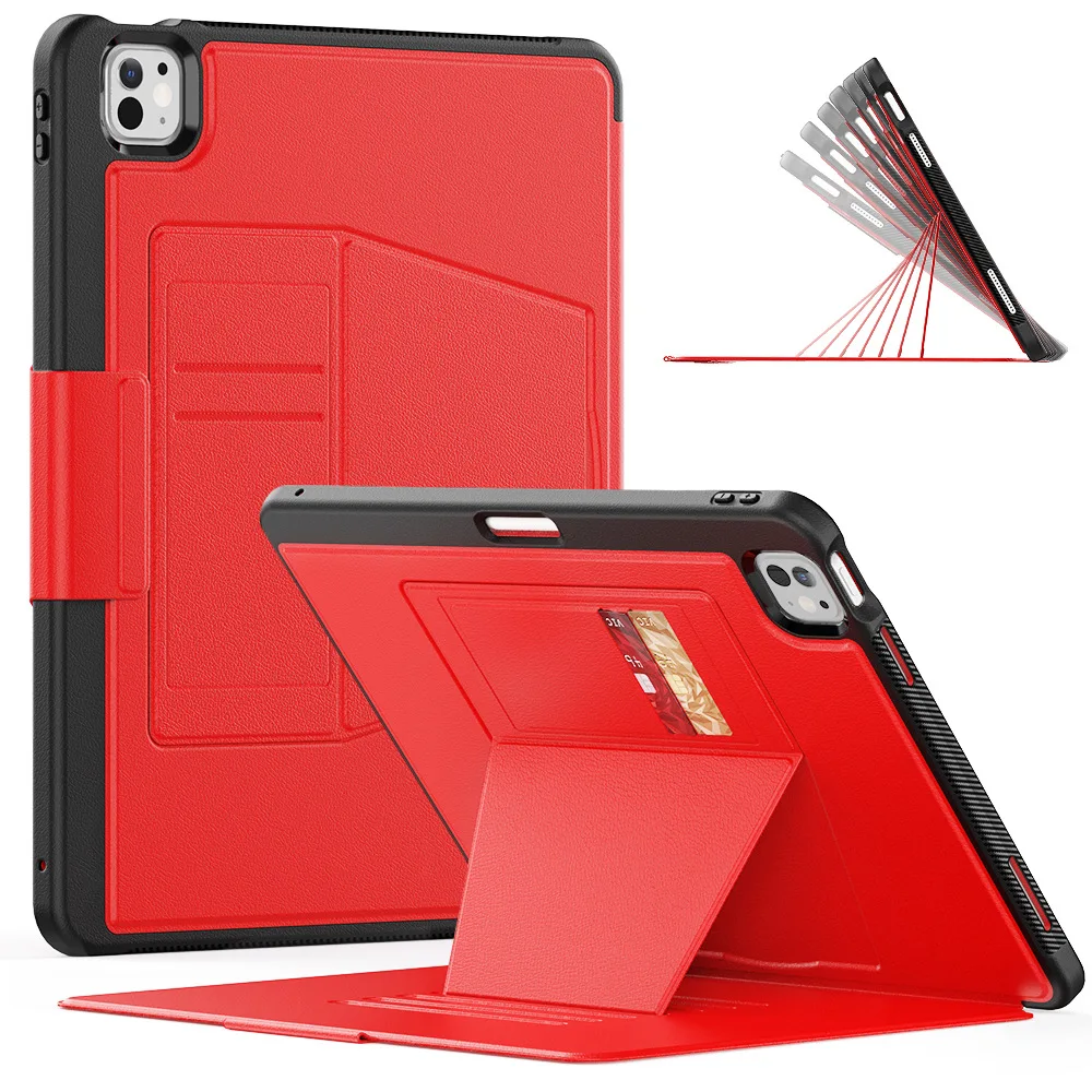 Shockproof Rugged Tablet Case with Multi-Angle Kickstand and PU Leather Finish