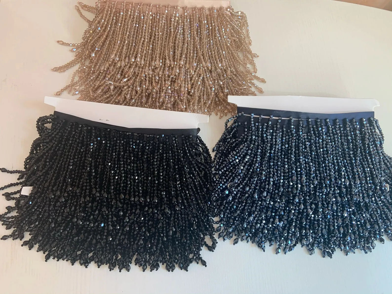 1 Yard 2022 new arrival Delicate bead Fringe trim for haute couture,  handmade bead fringe tassel, Millinery Crafts Dance Costume