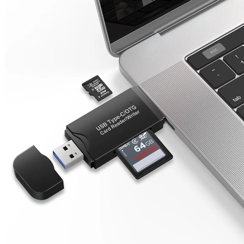 Small and Easy To Carry Three in one Card Reader TYPE C Card Reader 3.0 OTG Mobile Phone Card