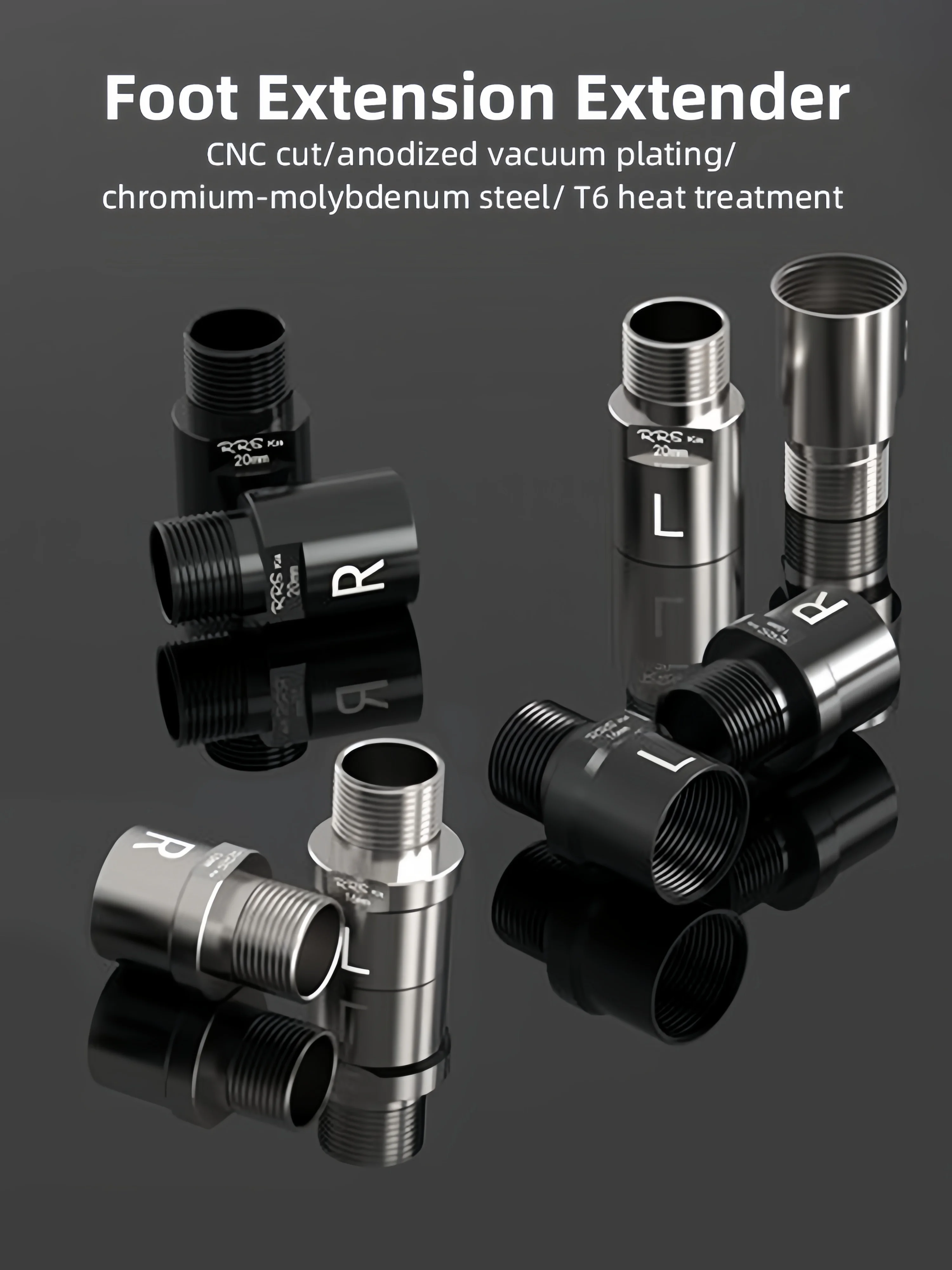 Rrskit Fahrrad Pedal Verlängerung Schrauben Spacer R66E Pedal Extender Achse Kurbel Zubehör 16Mm 20Mm Für MTB Rennrad Pedal – Detail 15