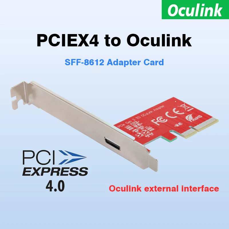 Pcie Oculink Externo Sff8612 Sf9611 para Pci-e 3.0 x4 Adaptador Cartão