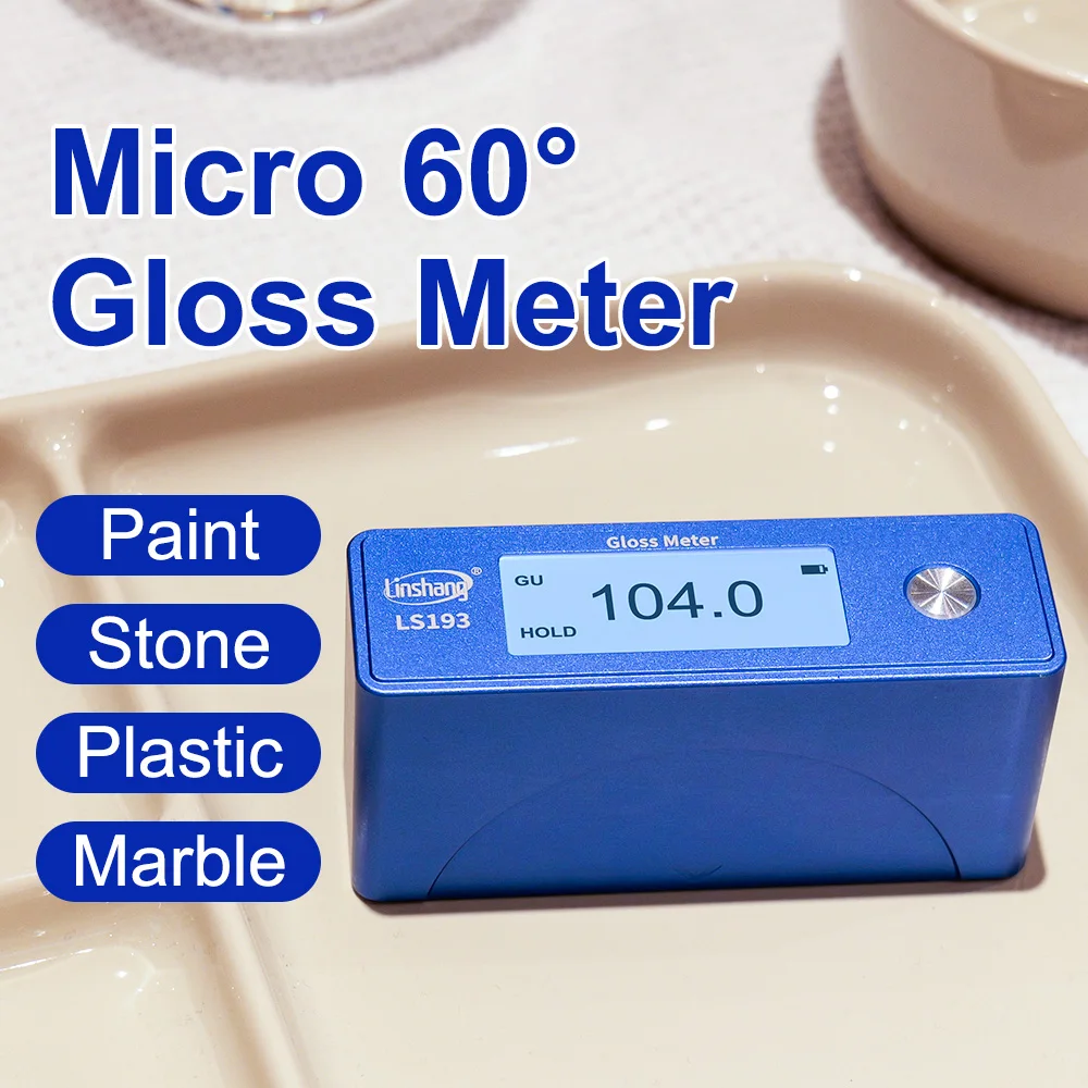 Glossmeter 60 Degree Marble Gloss Meter Single Angle Granite Polishing Gloss Tester Micro Aperture for Marble Quartz LS193