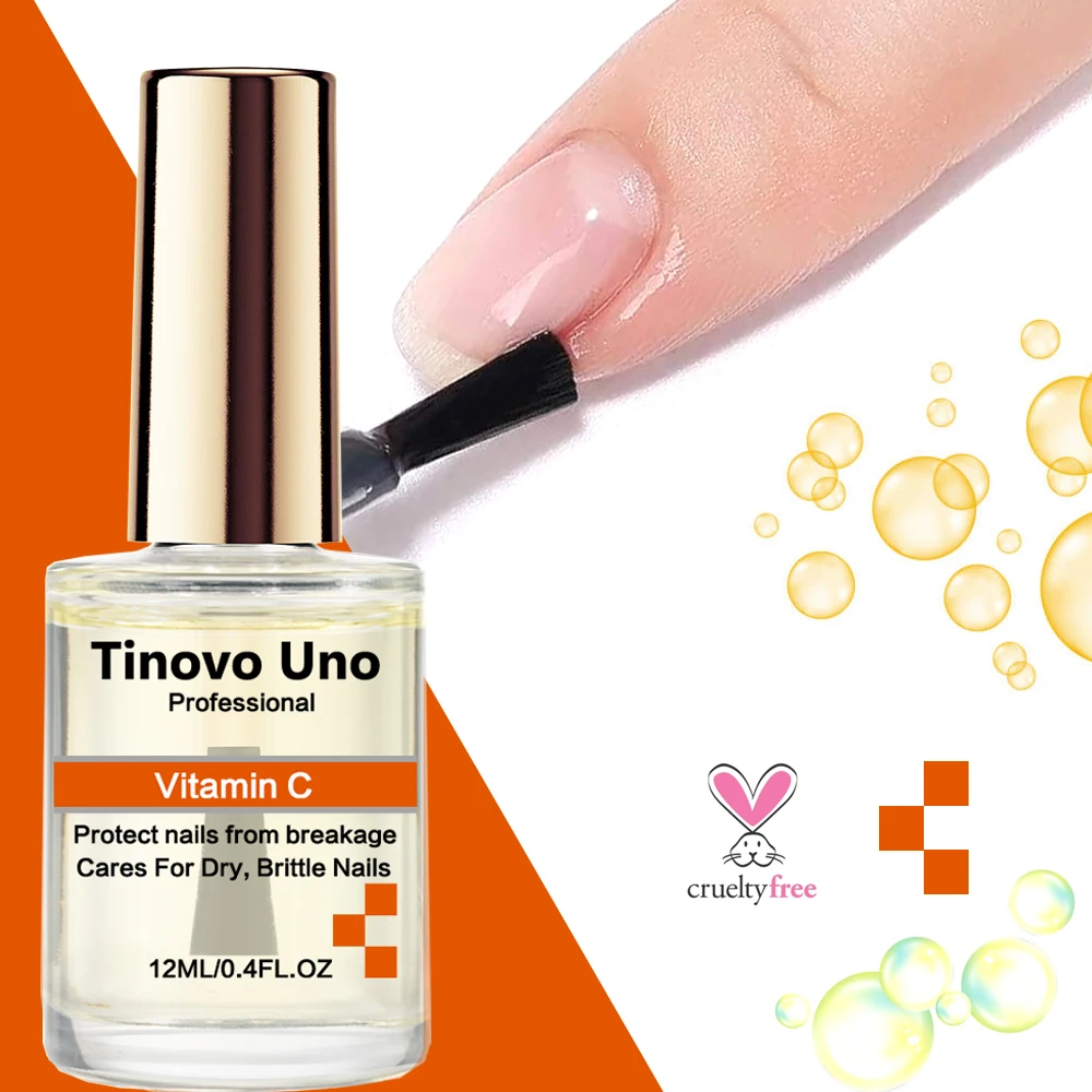 Tinovo Uno Vitamin C Cuticle Oil Nail Hardener For Repair Brittle Dry Nails Moisturizing Nail Care Protector Treatment Pedicure nail strengthener cuticle revitalizer oil