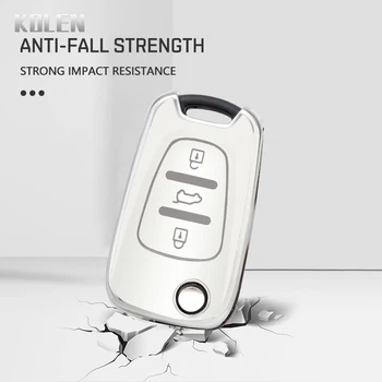 TPU Car Flip Key Case Cover Shell Fob per Hyundai I20 I30 Ix20 Ix35 Elantra Accent per KIA Sportage Rio 3 Soul Optima Ceed K5 K2 - TPU Car Flip Key Case Cover Shell Fob per Hyundai I20 I30 Ix20 Ix35 Elantra