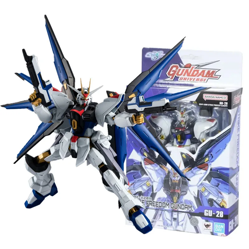 Bandai Genuine Figure Gundam Model Kit Gundam Universe Gu 28 Zgmf-X20A Strike Freedom Gundam Collection Action Figure Model Toys