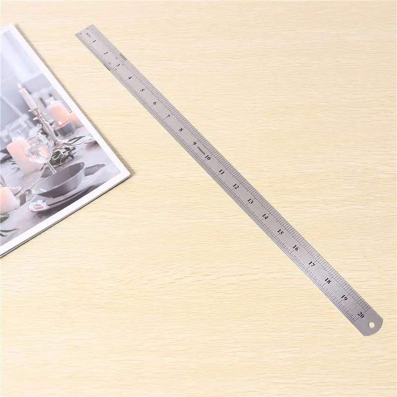 6X 그루브 우측 스테인리스 스틸 미터법 자 50cm 스테인리스 미터법 자
