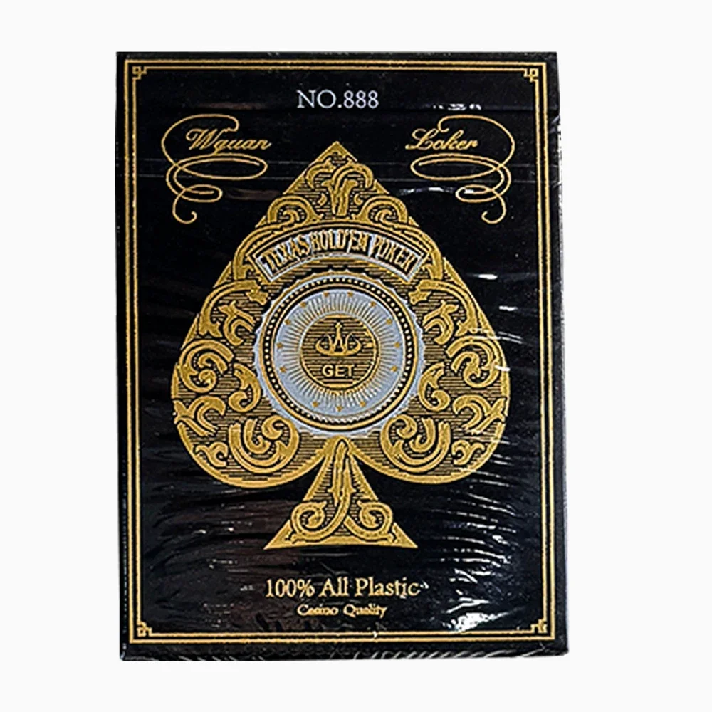 Premium Waterproof PVC Playing Cards with Gold and Silver Edged Design for Entertaining Party Games