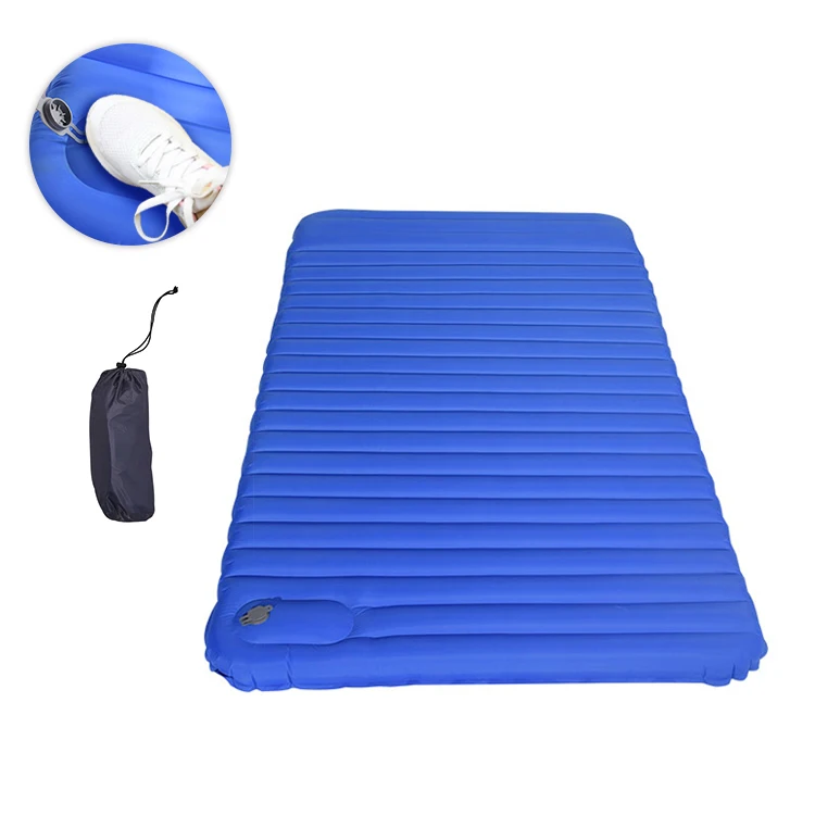 Ultralight Inflatable Camping Mattress self inflating Double Size Sleeping Pad Air Bed with Foot Pump Compact Air Mattress