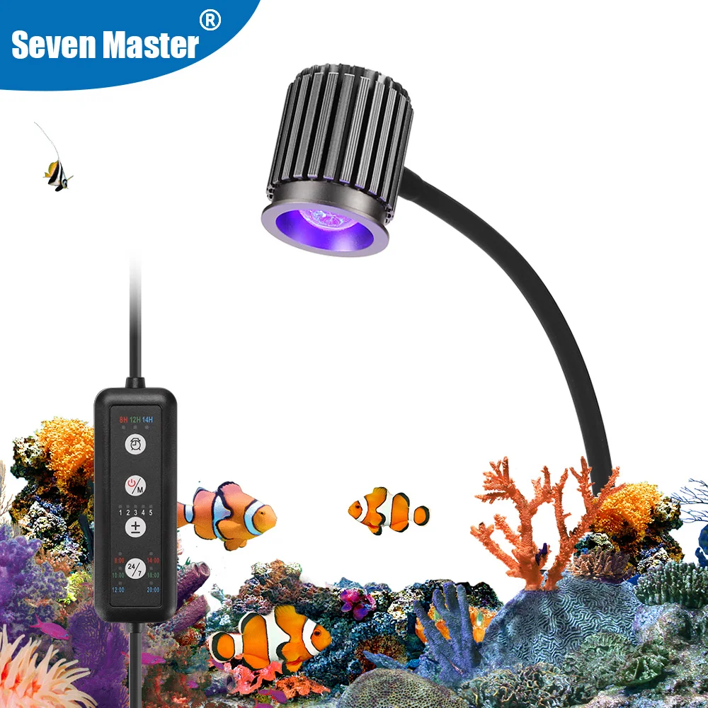 Aquarium LED Light with Full Spectrum & Timer - Dimmable 24/7 Illumination