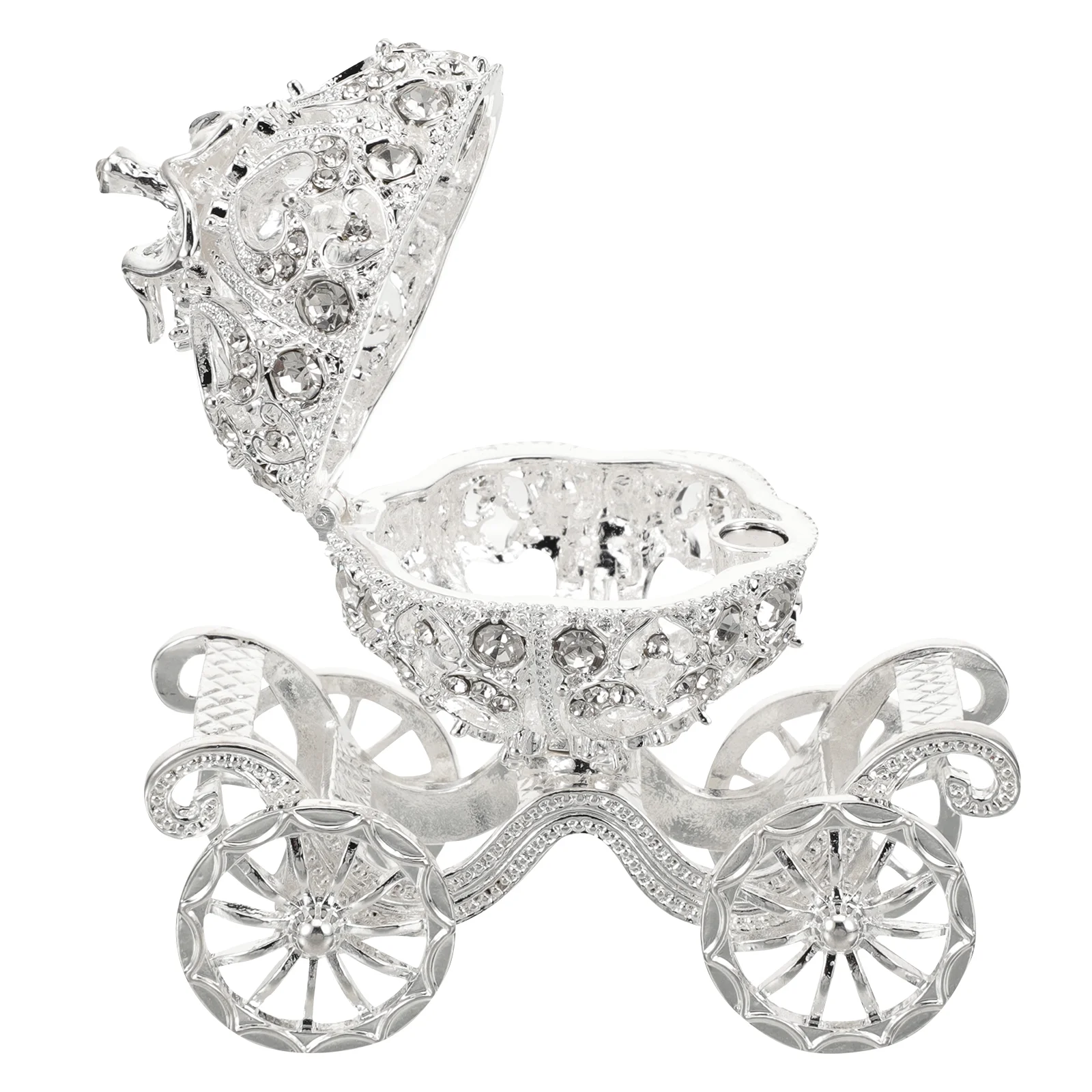 

Trinket Box Carriage Jewelry Chests Creative Gift Ornament Rhinestone Crystal Pumpkin Carriage bags accessories gift