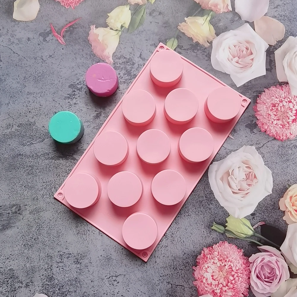 

11 Cavity Cylindrical Silicone Cup Cake Mold Chocolate Mousse Bread Jelly Pudding Ice Cream Dessert Bakeware Decorating Tool