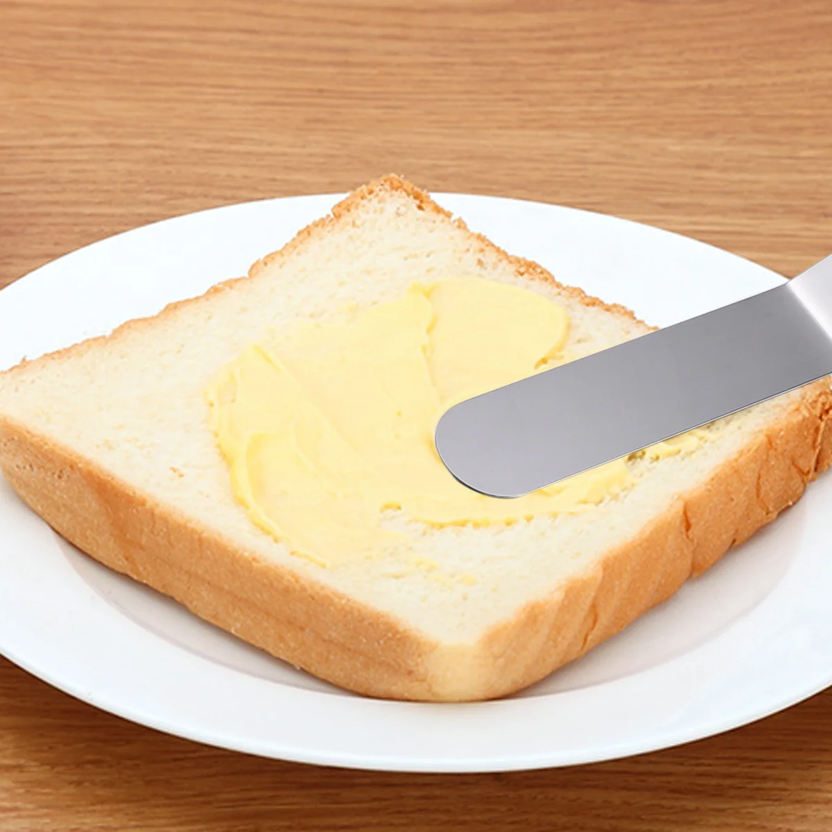 Stainless Steel Cream Spatula Butter Spreader Cake Scraper Pastry Tool Baking Smoother Icing Wooden Handle Kitchen Utensil 4 Pcs