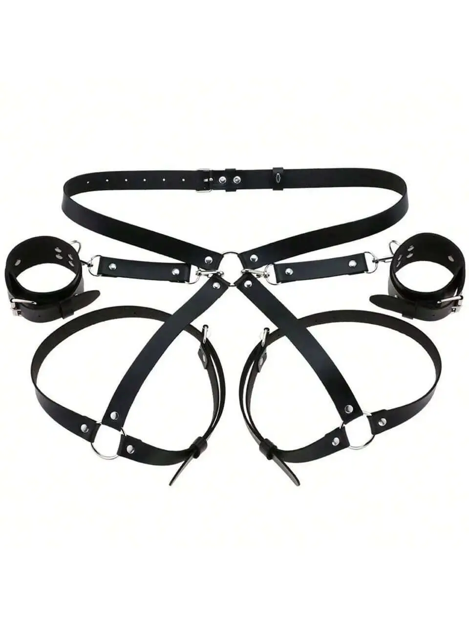 Leather BDSM Kit Handcuffs Sex Toys Games For Couples Body Harness Cuffs Bondage Straps Erotic Adult Sex Toys for Party Sexy